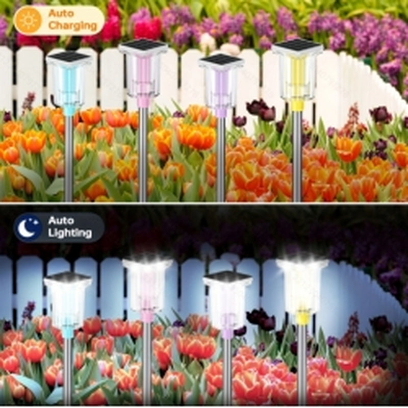 6 Pack Outdoor Solar Landscape Lights Perfectly Suited for Ambient Lighting in Outdoor Spaces, Courtyards, Corridors, Gardens, and Backyards